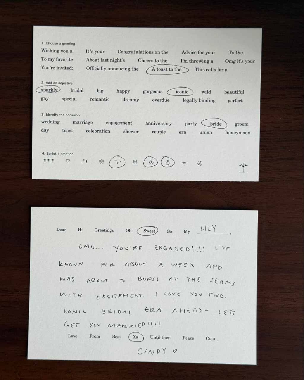 The Everything Wedding Card