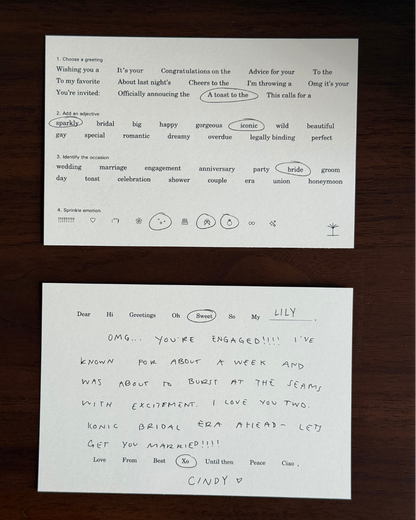 The Everything Wedding Card