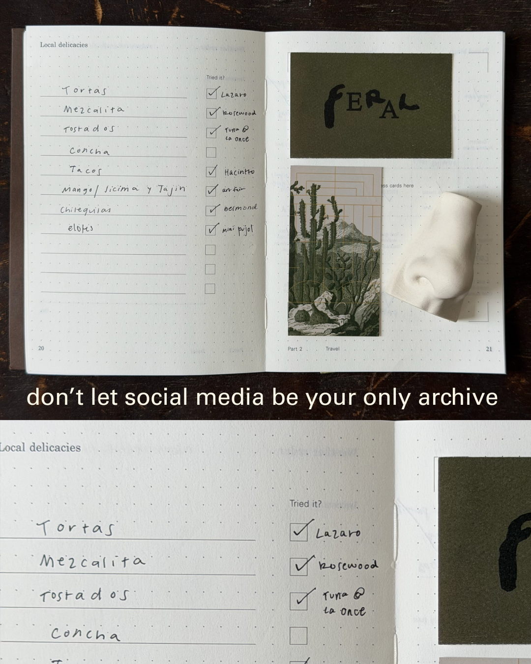 Off the Grid - a prompted travel journal